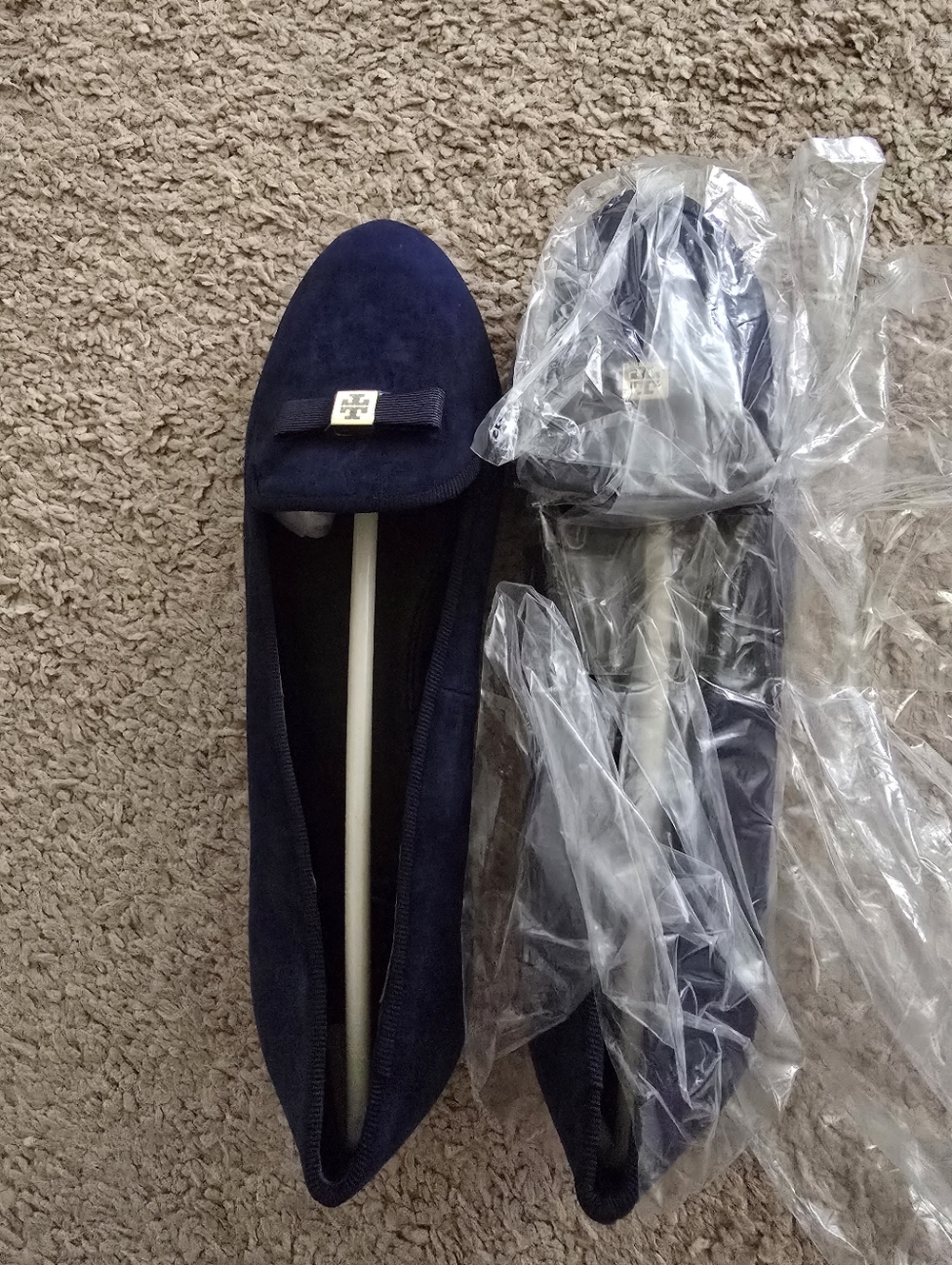 Tory Burch Suede smoking slipper loafers size 8